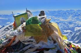 Buddhist Prayer Flags On Top Of Mount Everest Mount Everest Everest Top Of Mount Everest