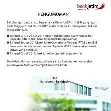 Selain itu, bank danamon juga menyiapkan dana tunai senilai rp 3 triliun di atm menjelang. Bank Jatim Sur Twitter Bagi Yang Tadi Tanya Operasional Bankjatim Selama Idul Fitri Silahkan Bisa Di Simpan