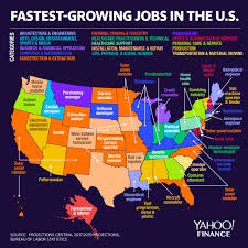 These Are The Fastest Growing Jobs In Each State Titles Edited For Clarity Graphic David Foster Yahoo Finance Jobs In North Carolina Social Science Job