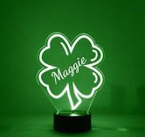 Light up Four Leaf Clover, Custom Engraved Kid's Room LED ...