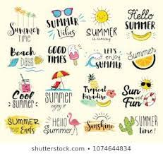 summer labels logos hand drawn tags and elements set for summer holiday travel beach vacation sun vector illustration 手のスケッチ キャンプ イラスト 夏 イラスト 手書き