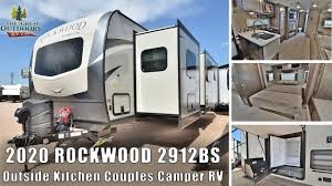 You will certainly find the exact floorplan layout that you need since there are many choices, and you will be pleased to have a fully equipped kitchen, comfortable lounging, and a spacious interior. Updated 2020 Forest River Rockwood 2912bs Rear Xl Bathroom Travel Trailer Outside Kitchen Rv Camper Youtube