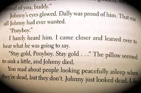 This collection of the outsiders quotes will inspire you to always stay gold despite your difficulties even if the odds are against you. The Outsiders S E Hinton Stay Gold Ponyboy Stay Gold Arb The Outsiders Quotes The Outsiders The Outsiders 1983