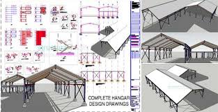The Sample Of Steel Frame Hangar Free Download Architecture Admirers Building Information Modeling Design Hangar