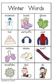 Winter Words For Your Writing Center Winter Words Winter Writing Writing Center