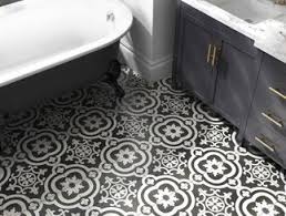 Bathroom floor tiles can add texture, pattern, colour and interest to your room. Black Patterned Floor Tiles Google Search Bathroom Flooring Tile Bathroom Grey Bathroom Floor