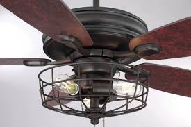 52 Glenpool 5 Blade Caged Ceiling Fan With Pull Chain And Light Kit Included Caged Ceiling Fan Ceiling Fan Ceiling Fan With Light