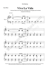Coldplay Viva La Vida Easy Piano Music Download And Print Easy Piano Pop Sheet Music Piano Sheet Music Free