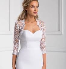 Zahlung auf rechnung kostenloser rückversand Brautjacke Bolero Aus Spitze Fell Warm Ivory Brautkontor