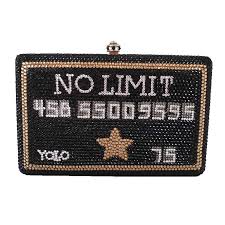 Most unsecured credit cards for bad credit start off new cardholders with an initial limit of anywhere between $200 and $500. No Limit Yolo Credit Card Unique Crystal Bridal Clutch Evening Bag