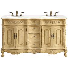 Available in various colours from gloss white to dark black. Danville 60 Double Bathroom Vanity Set Antique Beige By Elegant Lighting Sohomod Com