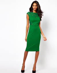 Emerald Green Asos Midi Dress With Sequin Lace Vintage Wedding Guest Dresses Guest Dresses Trendy Dresses