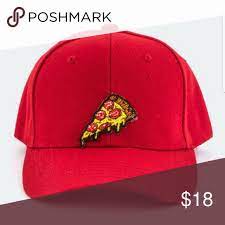 Red Fashion Pizza Hat Red Fashion Fashion Pizza Hat