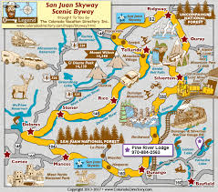 It is recommended that you download or print hard copy maps prior to. San Juan Skyway Scenic Byway Map Colorado Vacation Directory