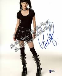 Pauley Perrette Signed Photo NCIS Abby Short Skirt Boots Collar Sexy 4x5 Rp  | eBay Australia