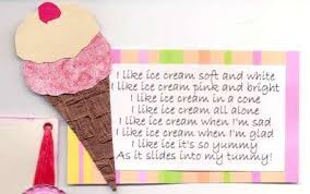 Ice Cream Swap Matted Poem Ice Cream Shape Poems Cream Sof