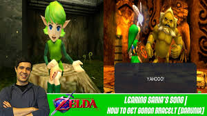 The notes for saria's song can sometimes appear on a wall in the northern. Saria S Song How To Get Goron Bracelet Darunia The Legend Of Zelda Ocarina Of Time 3d 03 Youtube