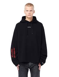 vetements black french terry hoodie svmoscow com