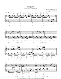 Download and print in pdf or midi free sheet music for imagine by john lennon arranged by molly.ly for piano (solo). Imagine By John Lennon Piano Sheet Music Advanced Level