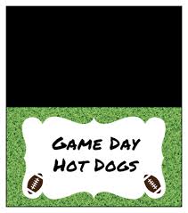 Maybe you would like to learn more about one of these? Football Game Day Food Tent Card