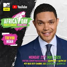 Don't miss the #AfricaDayBenefitConcert, @trevornoah will be reppin'  Africa. Africa RISE and let's join efforts in raising funds for those most  impacted by Covid-19. Streaming