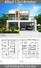 4 Bedroom Bungalow Architectural Design Awesome Home Design Plan 13x14m With 4 Bedrooms In 2020 Bungalow House Design House Layout Plans Model House Plan