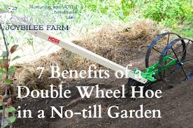 Right before rototilling, it's a good idea to rake up any remnants of vegetables and other roots and vines. 7 Benefits Of A Double Wheel Hoe In A No Till Garden Joybilee Farm Diy Herbs Gardening