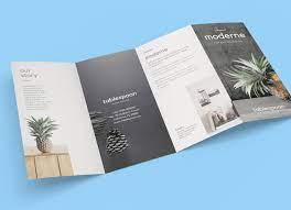 Trim edge = final size of your printed piece after cutting. Free 4 Panel Quad Fold Brochure Mockup Psd Good Mockups