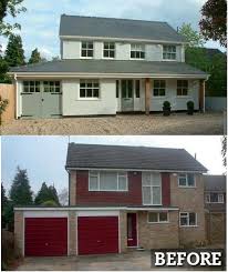 Exterior Makeover Completely Transformed With Render New Windows And Porch Exterior House Remodel Home Exterior Makeover Facade House