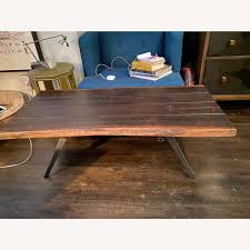 Antique elm wood coffee table natural finish, can be stained or left as is. Vintage Reclaimed Wood Coffee Table Aptdeco