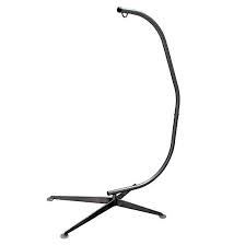 Stand with chair (chair not included). C Style Hanging Chair Stand Flaghouse