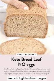 Eggless Vegan Keto Bread Loaf With Almond Flour Recipe Almond Flour Bread Recipes Almond Recipes Vegan Keto Recipes