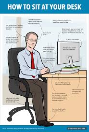 This Is The Perfect Way To Sit At Your Desk Infographic Health Eye Strain Massage Therapy