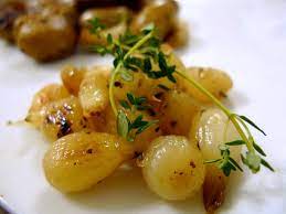 Once the liquid gets hot, add the pearl onions and peas. Glazed Pearl Onions Food Comas