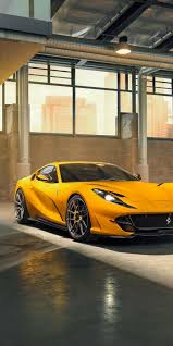 2019 Ferrari 812 Superfast Novitec Yellow 1080x2160 Wallpaper Car Wallpapers Dream Cars Ferrari
