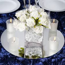 Add some reflection to your wedding centerpieces! Efavormart 14 Round Glass Mirror Wedding Party Table Decorations Centerpieces 4 Pcs Walmart Com Walmart Com