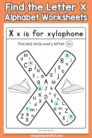 find the letter x worksheets easy peasy and fun membership