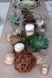 Natural Elements Tablescape Use Curly Willow Branches Instead Of Wicker Balls Table Decorations Table Centerpieces Tablescapes