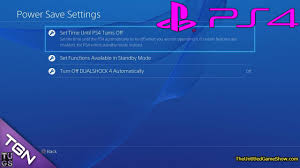 Power Save Standby Mode Settings Adjusting Ps4 Menu Interface Tips Tricks Youtube