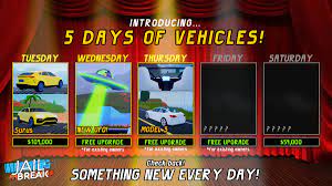 All codes in roblox jailbreak! Badimo On Twitter 5 Days 5 Vehicles The 3rd New Vehicle Is Also A Refresh And It Is The Model 3 Featuring A Futuristic Spaceship Interior With A 15
