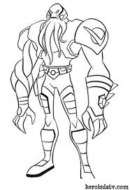 Pinte um dos alienígenas mais fortes da omn. Desenhos Para Colorir Ben 10 Supremacia Alienigena Desenhos Para Pintar E Colorir
