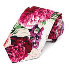 Made in usa of imported material. Kingsburg Floral Cotton Narrow Necktie Shop At Tiemart Tiemart Inc