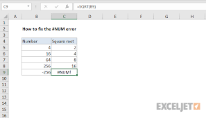 Maybe you would like to learn more about one of these? Excel Formula How To Fix The Num Error Exceljet