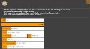 Add your names, share with friends. How To Register For The Free Fire India Championship 2020