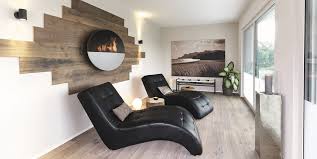 Zimmer Zum Relaxen Mit Modernen Relaxsessel Ruheraum Gartenhaus Mit Sauna Flachdachhaus