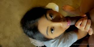 Asian Candy Gives Head On Her Knees | PimpBunny