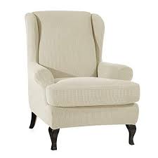 No sew drop cloth slip covers. Chun Yi 2 Piece Stretch Jacquard Spandex Fabric Wing Back Https Www Amazon Com Dp B07cwm1rj4 Re Slipcovers For Chairs Wingback Chair Slipcovers Slipcovers
