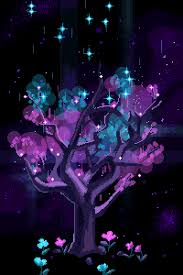 Pretty Tree Animation Yes Got This To Look How I Wanted The Tree Of The Stars Pixelart Pixelaesthetic Gameart Y Pixel Art Pixel Animation Vaporwave Art