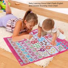 Us 4 49 10 Off English Chinese Sound Wall Chart Baby Music Educational Toys Multifunction Learning Machine Electronic Alphabet Fruits Charts In