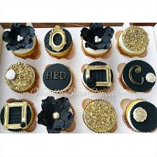 30th Birthday Cupcakes Black And Gold Black Gold Cupcakes Gold Cupcakes Birthday Cupcakes Cupcakes